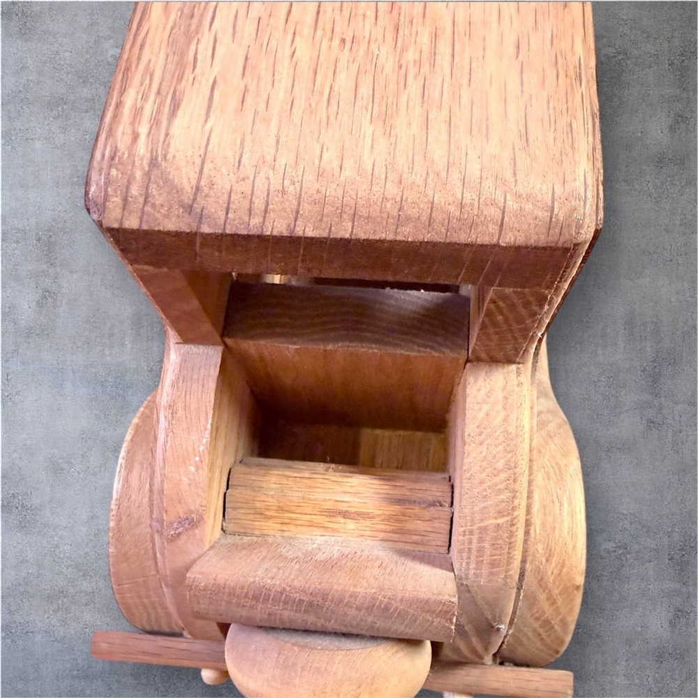 Vintage Wooden Model A Car 1979 Ol’ Tyme Toys by Gayle Anderson Handmade Oak - Picture 6 of 13